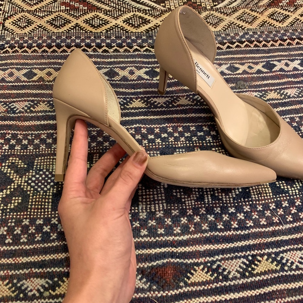 L.K. Bennett Nude Flossie Heels 37 7